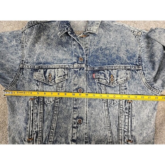 Vintage Levi's 1988-90s Acid Wash Denim Jacket Women’s Size M Made In USA - Picture 11 of 14